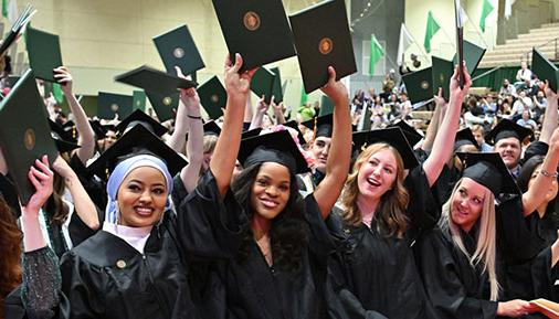 Graduates at the Commencement Ceremony